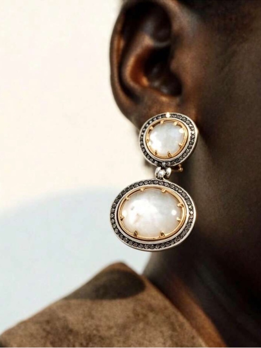 Luxe Mother of Pearl Cascade Earrings